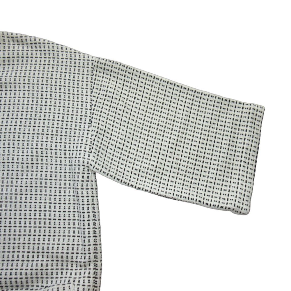 NWT Eileen Fisher Roundneck Jacket in Ecru Organic Cotton Blend Basketweave S - Picture 3 of 4